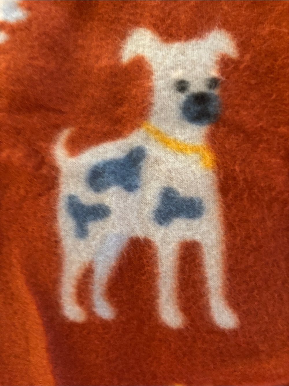 NWT Plush Rust Orange Dog Print Throw Blanket 50 X 60 - Picture 16 of 16